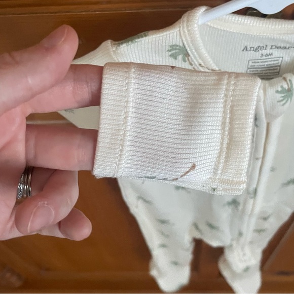 NWT Angel Dear Modal Rib Fabric Palm Tree Print Footie Pajama - Picture 7 of 8